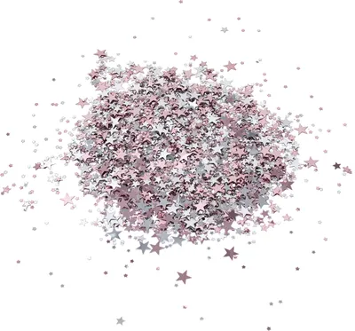 Produktbild von Oblique Unique Stern Konfetti 300 Stk Tischdeko Streu Deko Geburtstag Weihnachten Silvester Party - rosé silber