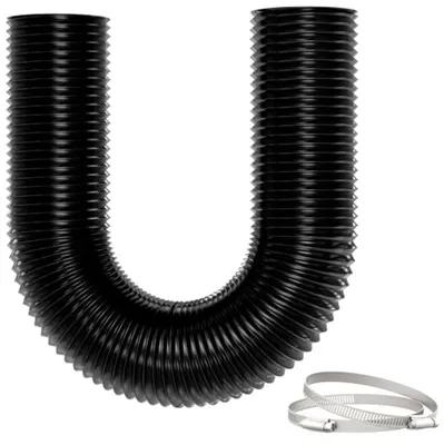 Produktbild von PromoHome® 100 mm Abluftschlauch 3 m, 5-lagig Aluminium PVC Lüftungsschlauch für mobile Klimaanlage, Trockner und Abluftventilator, Schwarz