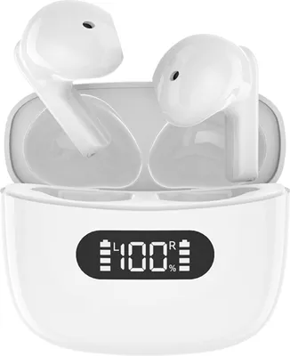 Produktbild von AP28 PRO Kabelloses Bluetooth-Headset, BT 5.3 | 13-mm-Verbundmembran | In-Ear-Design | Touch-Steuerung | Batterieanzeige, weiß