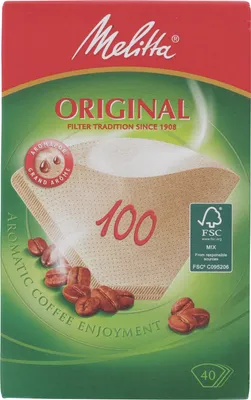 Produktbild von Melitta Filtertüten 100, Aromapor Papier, Naturbraun, 40 Stück