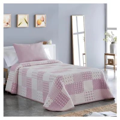 Produktbild von Leichte Tagesdecke Sofia 21 für Doppelbetten mit 180 und 200 cm, Rosa