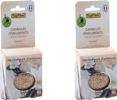 Image de Lot de 2 x 4 Sachets de granulés de parfum pour aspirateur à la vanille TopFilter