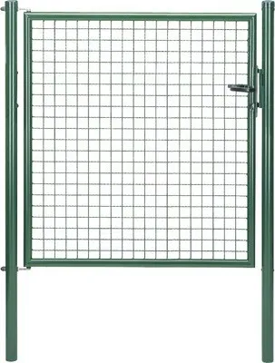 Zdjęcie produktu dla Alberts 650223 Pojedyncza bramka z siatki falistej, zielona, szerokość 125 cm, wysokość 125 cm