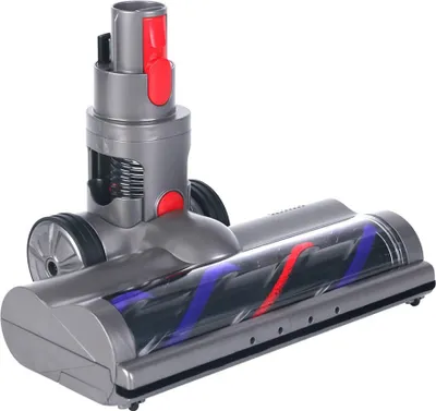 A vacuum cleaner brush head with LED lights.