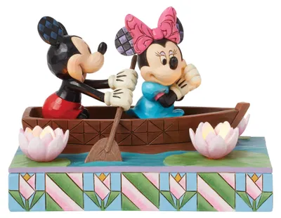 Disney Traditions Mickey & Minnie Love Rowboat Figur, 11,5 cm