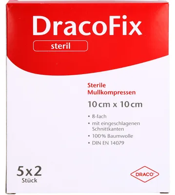 Image de DRACOFIX PEEL KOM stérile 10X10 8fach, 5X2 St KOM
