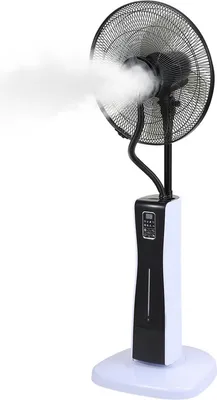 Immagine prodotto di Ventilatore da piedistallo SWANEW con nebulizzazione dell'acqua a 3 stadi incl. telecomando multifunzione, umidificatore con timer elettronico