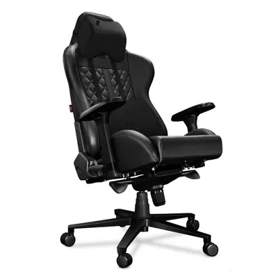 Produktbild von Yumisu 2050 Black, Bürostuhl, schwarz, Kunstleder, Gamingstuhl, 4D-Armlehnen, Belastbarkeit 150kg, Velourskissen