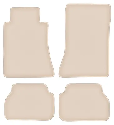 Produktbild von Velours-Fußmatten für Mercedes E W124 1984-1997 (Coupé) – 4-tlg, Beige, passgenau – Wielganizator FORTUNA