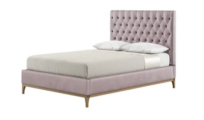 Produktbild von Schlaffabrik Polsterbett MARLON mit gestepptem Kopfteil (Velluto 14 & Wax Black)