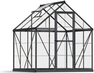 Produktbild von Palram - Canopia Aluminium Gewächshaus Harmony 66 Grau 185x185x208 cm