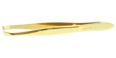 Productafbeelding van Malteser Pincet 8 Cm Verguld Scheef Geb 328 (1 stuk)