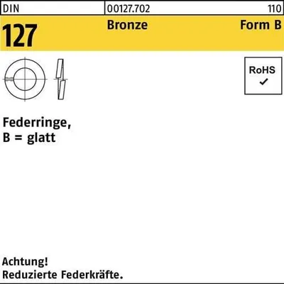 Produktbild von Reyher  Federringe DIN 127 CuSn6 B 5 Bronze (1000 Stück)