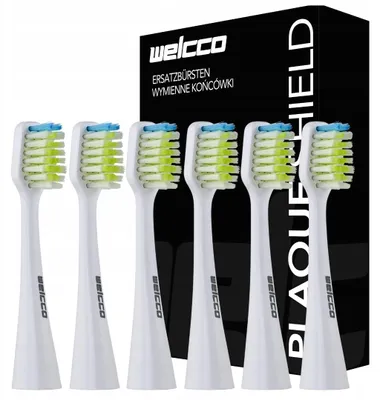 Produktbild von Welcco SW1000 Zahnbürstenköpfe Weiß 6 Stück Ersatz
