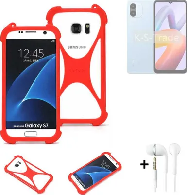 Produktbild von Handy-hülle + Kopfhörer kompatibel mit Xiaomi Redmi A2+ Schutz-hülle Bumper Silikon Schutz Hülle Cover Case Silikoncase Silikonbumper TPU Softcase