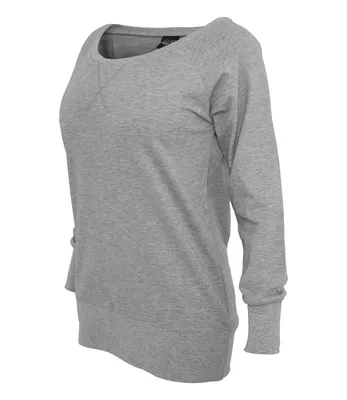 Produktbild von Urban Classics Ladies Wideneck Crewneck, Größe: M; Farbe: Grey
