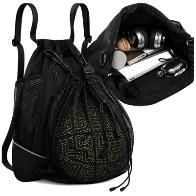 Produktbild von Sporttasche, Rucksack fürs Fitnessstudio, wasserdicht, schwarz, bequem