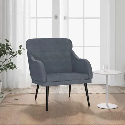 Produktbild von Sessel aus Samt in Dunkelgrau, 63 x 76 x 80 cm
