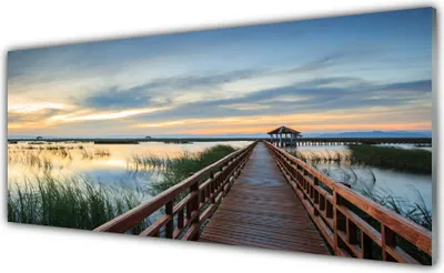 Produktbild von Acrylglasbilder 125x50 Wandbild Druck Brücke Architektur