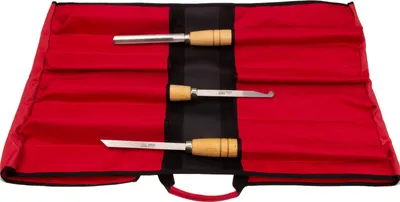 Produktbild von STUBAI S7000 Drechselset „Startup Set“ | 3-teiliges Drechselwerkzeug in Rolltasche | empfohlen von Drechselmeistern | HSS Formröhre 22 mm, Ausdrehstahl rund 15 mm, Abstecher 15×3 mm | Profi-Qualität