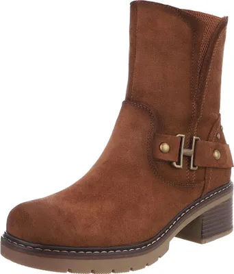 Produktbild von Ital-Design Damen Stiefeletten Klassische Stiefeletten Leicht gefüttert Wildlederoptik, Textiloptik Klassische Stiefeletten 90514973 Camel Gr.  40