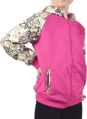 Produktbild von KMISSO Mädchen Pullover mit Kapuze Blumenmuster Pink 110