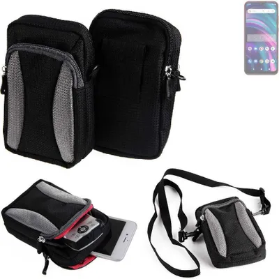 Produktbild von K-S-Trade Holster Schutz Hülle kompatibel mit BLU G51 Handy Hülle Gürteltasche Umhängetasche mit Zusatzfach schwarz