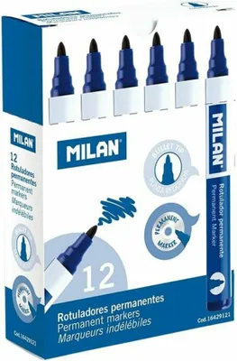 Productafbeelding van Permanent marker Milan, blauw, 4 mm (12 stuks)
