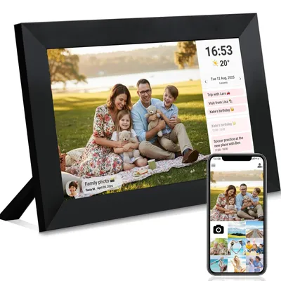 Zdjęcie produktu dla Ramka cyfrowa - 10,1 cala - Wi-Fi - 32 GB - Ekran dotykowy - Czarna