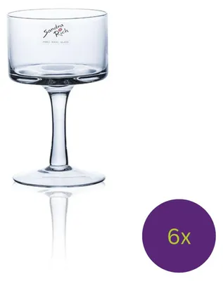 Produktbild von 6er Set Kerzenhalter, Teelichthalter auf Fuß Glas H. 15cm D. 9cm Sandra Rich