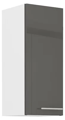 Produktbild von Küche Hängeschrank 30 Lara Grau Hochglanz + Weiss matt Küchenzeile Küchenblock
