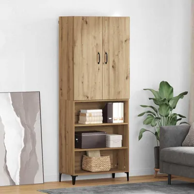 Immagine prodotto di vidaXL Credenza rovere artigianale 69,5 x 34 x 180 cm Materiale a base di legno