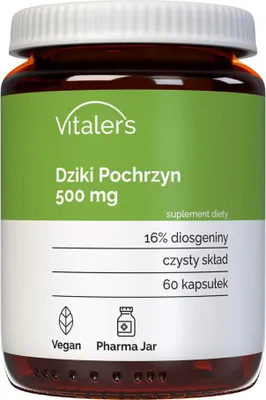 Produktbild von Vitaler's Wild Yam 500 mg – 60 Kapseln, vegan, 2 Monate Einnahme, ohne Konservierungsstoffe, reine Zusammensetzung