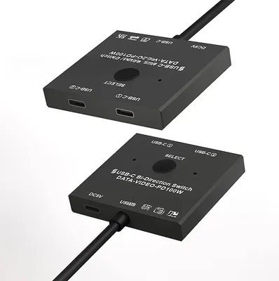 Zdjęcie produktu dla Przełącznik Type-C KVM2 3.1 Thunderbolt 3 2 wejścia 1 wyjście model AB201