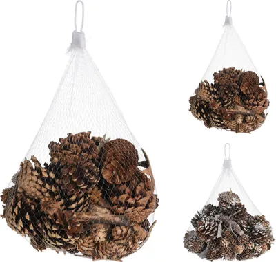 Zdjęcie produktu dla Szyszki i kora sosny - wykonane z drewna - ok. 300g - 1 szt