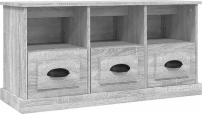 Imagen del producto de Mueble de televisión gris Sonoma, 100x35x50 cm, fabricado en material de madera