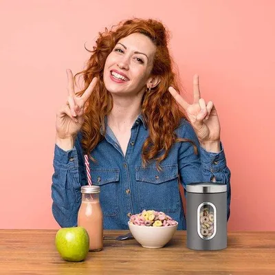 Immagine prodotto di Contenitori ermetici per la dispensa – Contenitori per la dispensa da cucina – Contenitori richiudibili per la dispensa