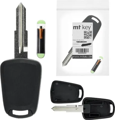 Produktbild von MT-KEY Auto Zünd Schlüssel Rohling DWO4R + ID48 Transponder Wegfahrsperre kompatibel mit Chevrolet Leganza 00-08 Daewoo Lanos 02-04