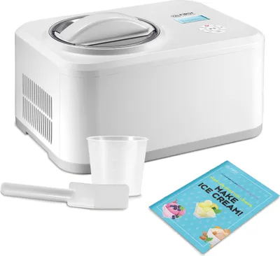 Produktbild von TZS First Austria Eismaschine, 1.5L, Kompressor, Entnehmbarer Edelstahl Behälter, Rezeptheft, LCD-Bildschirm, Eiscreme & Joghurt, Kühlhaltung