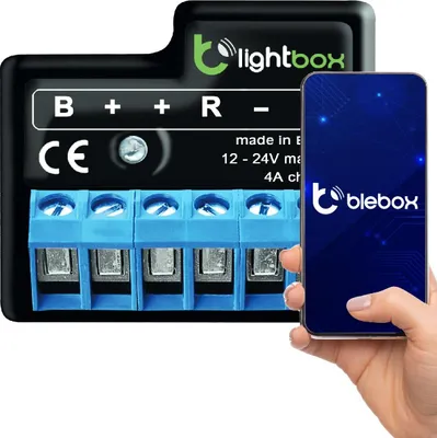 Produktbild von blebox LightBox, Kabellos, Bluetooth, Schwarz, 2400 MHz, IP20, Polyurethan