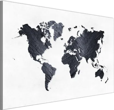 Image de LUMASOUL Tableau sur toile, tableau toile motif cartes, tableaux muraux cadre bois, 90x60cm noir