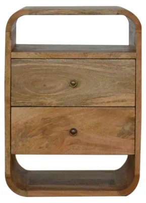 Produktbild von Artisan Furniture Massivholz-Nachttisch „London“ mit 2 Schubladen