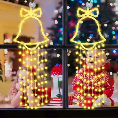 Image de 100 LEDs éclairage de fenêtre Noël Décoration de fenêtre avec 8 modes & télécommande