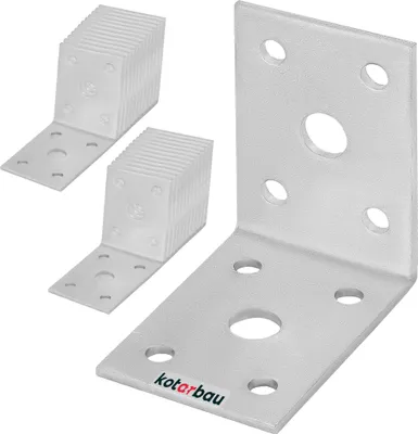 Obrázok produktu pre KOTARBAU® sada 25 záchytov 50 x 50 x 35 mm oceľová konštrukcia záchytov montážne otvory nábytkové záchytky pozinkované záchytky z ťažkého dreva montážne záchytky na stoličky