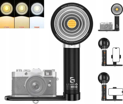 Imagen del producto de Lámpara LED portátil de 40W COB, estilo retro, con rango de temperatura de color de 2700-7000K, para teléfono o cámara / 40SHB