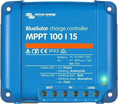 Produktbild von Victron BlueSolar MPPT 100/15 12V 24V 15A