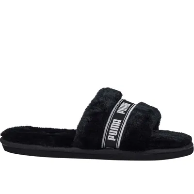 Produktbild von PUMA Fluff Pantolette Damen puma black/puma white 39