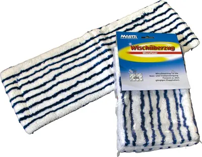 Produktbild von MASTA Microfaserwischüberzug blau-weiss, Länge: 400 mm