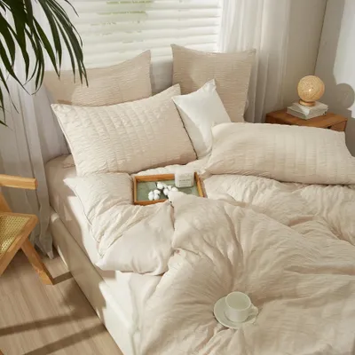 Productafbeelding van Omgoods - 3-delige Bedlinnen Set van 100% Microfiber met Dekbedovertrek en 2 Kussenslopen