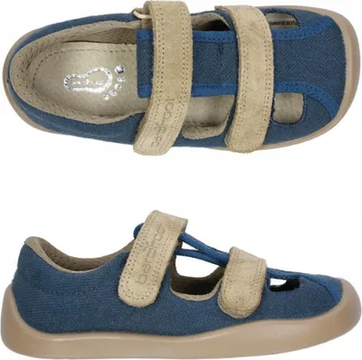 Produktbild von Sandalen 3F 3BS25/48 bar3foot super flexi blau barefoot, klettverschluss